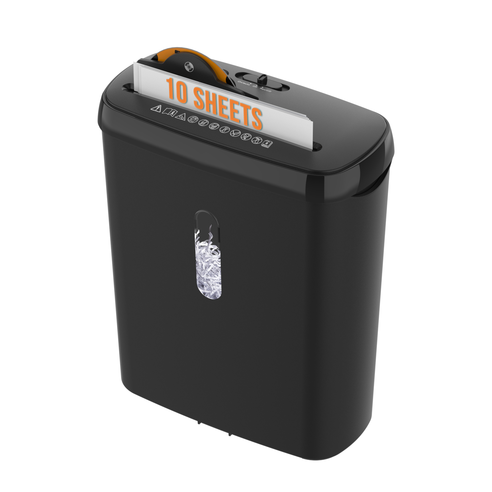 10-Sheet Strip Cut Paper Shredder, P-2 Security Level with 3.17-Gallon Basket, CD & Credit Card Shredder - Durable & Fast - Jam Proof System -ETL Certified Home Office Shredders（FBAShipping）