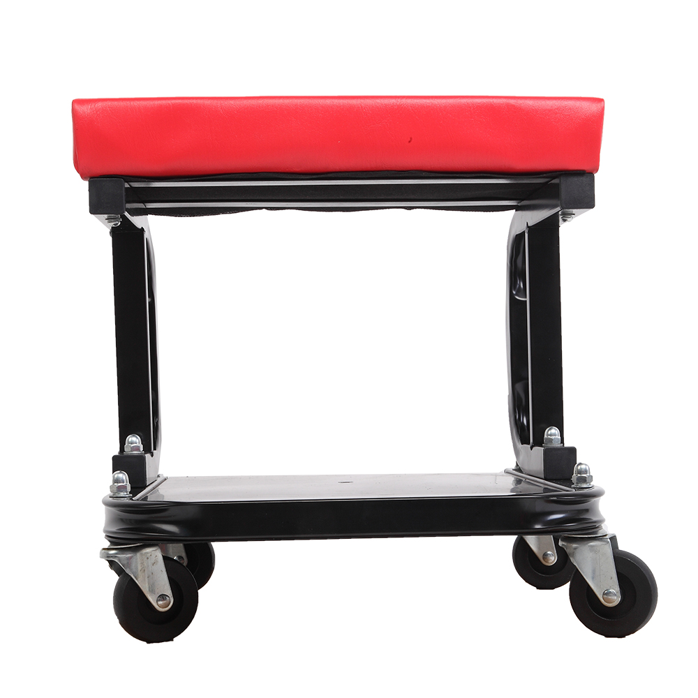 U-Shaped Rolling Creeper Seat Red & Black